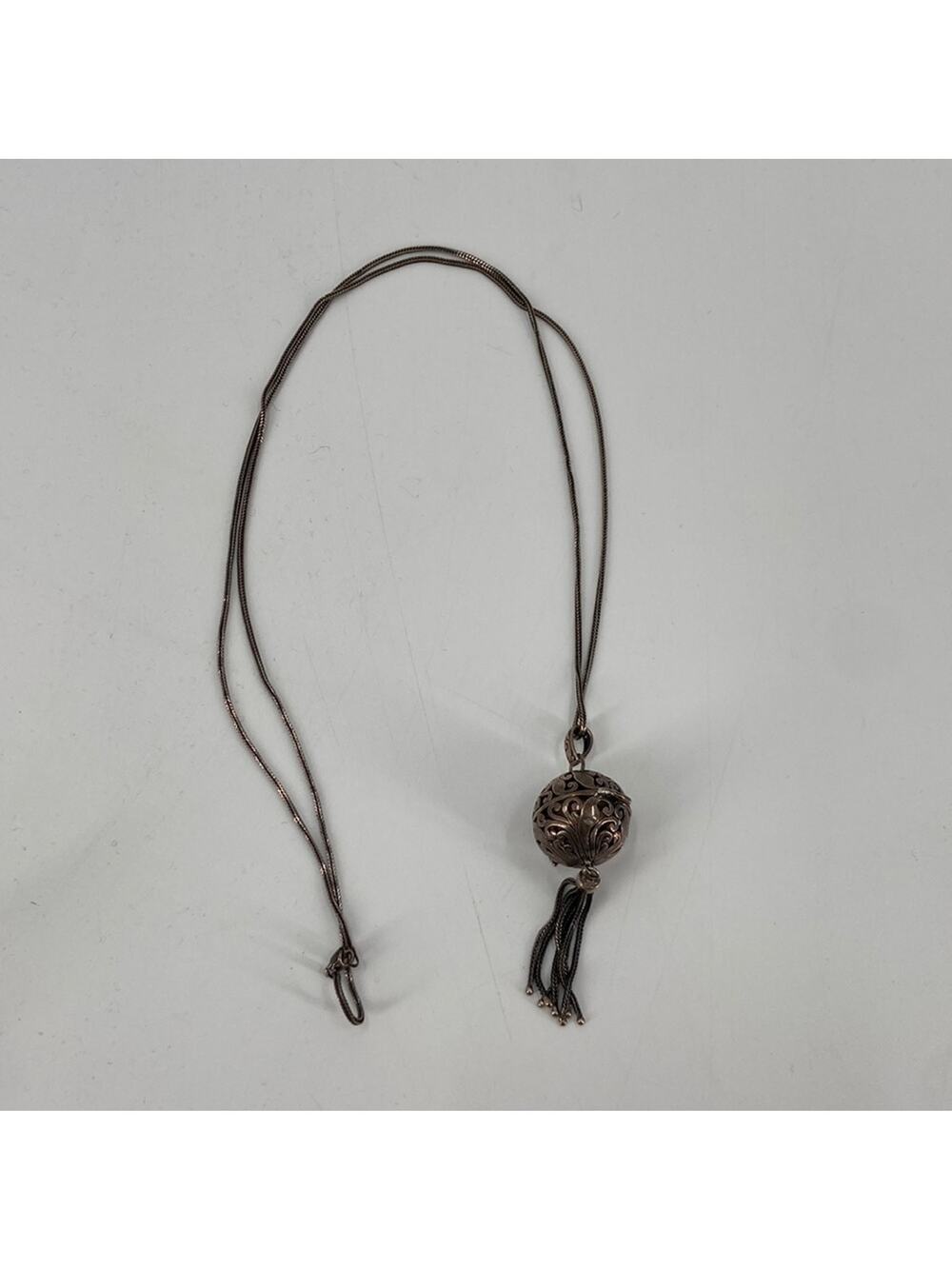 Silver 925 Ati id bell charm necklace